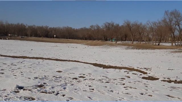 Талдыкорган, прогулка по зимнему пляжу. Бассейн без воды. смотреть онлайн