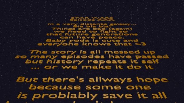 Jk Star Wars intro, 3D - Blender смотреть онлайн
