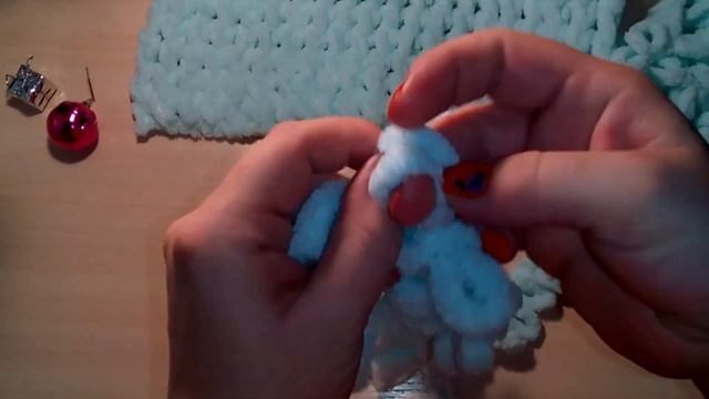 Узор из скрещенных петель для пряжи Puffy Alize. Вяжем руками. смотреть онлайн