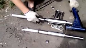 Разбор вилки мопеда(дельта,альфа)