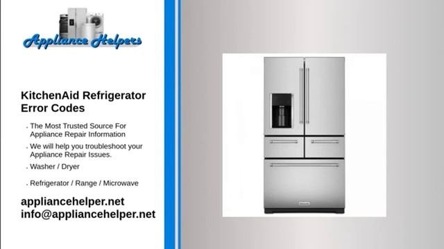 KitchenAid Refrigerator Error Codes смотреть онлайн