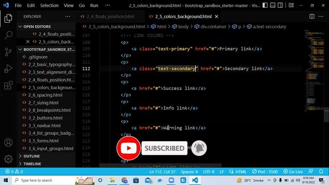 Bootstrap Tutorial in 2022 | Bootstrap Colors Classes | Text and Background color classes смотреть онлайн