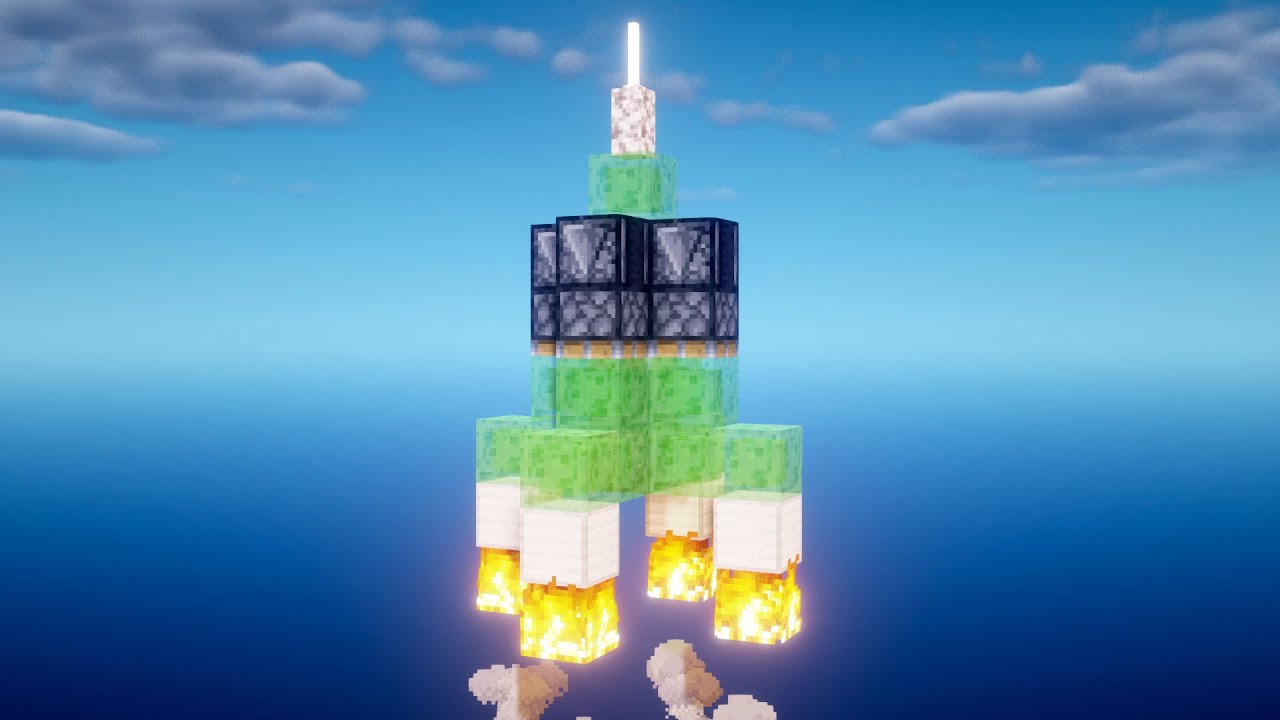 ЛЕТАЮЩАЯ РАКЕТА В МАЙНКРАФТЕ БЕЗ МОДОВ! смотреть онлайн