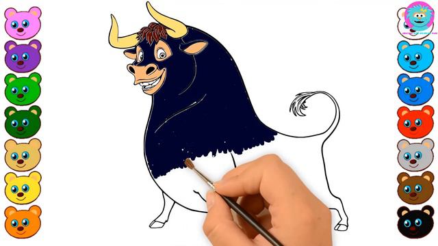 Ferdinand (film) - How To Draw And Color Ferdinand - Coloring Pages For Kids | Drawing For Children