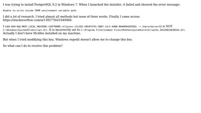PostgreSQL Windows installation failure (2 Solutions!!) смотреть онлайн