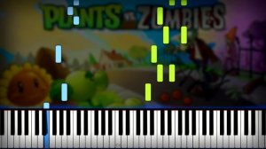Plants vs Zombies (PvZ) - Grasswalk (Day Stage Soundtrack) Piano Tutorial (Sheet Music + midi cover