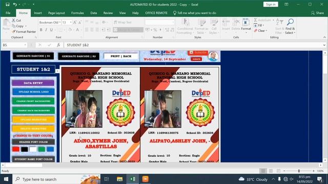 AUTOMATED STUDENTS ID FOR S.Y. 2022-2023 смотреть онлайн
