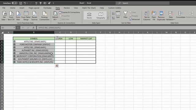 Microsoft Excel Tutorial - Data Types - Stocks смотреть онлайн