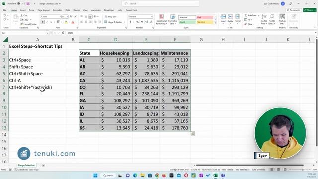 Excel Steps: Tips for Range Selection смотреть онлайн