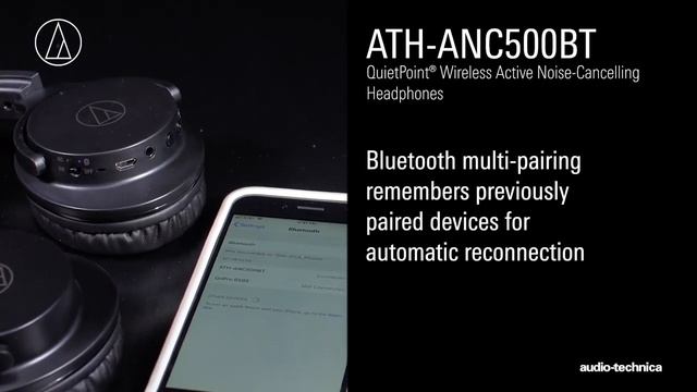 Audio Techinica | ATH ANC500BT | QuietPoint Wireless Active Noise Cancelling Headphones | Malaysia смотреть онлайн