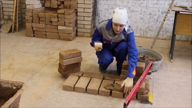 Кирпичная кладка - Однорядная система перевязки швов смотреть онлайн