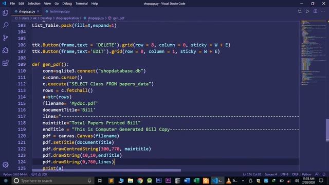 Python Simple Project with Database,Tkinter and ReportLab for generating PDF DEMO смотреть онлайн