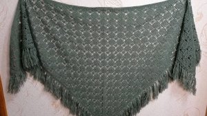 Ажурная шаль крючком Вязание образца узора
