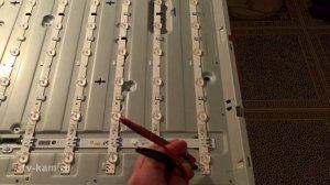 Ремонт подсветки телевизора Samsung UE50F6130AK. Темная полоса на экране