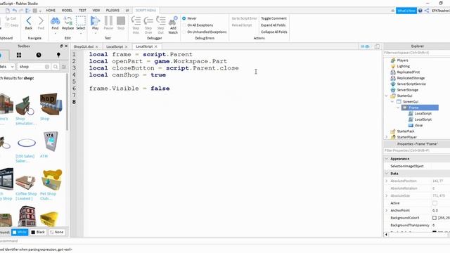 Roblox Studio Tutorial: How to Make a Shop GUI (Open and Close Menu) [Old Version] смотреть онлайн