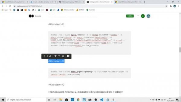 Zabbix + Docker Containers Rocks = HowTo Install Zabbix + Ubuntu 20.04 LTS  + Docker + WSL 2