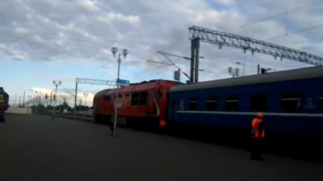Поезд Могилёв-Гомель на станции Жлобин смотреть онлайн