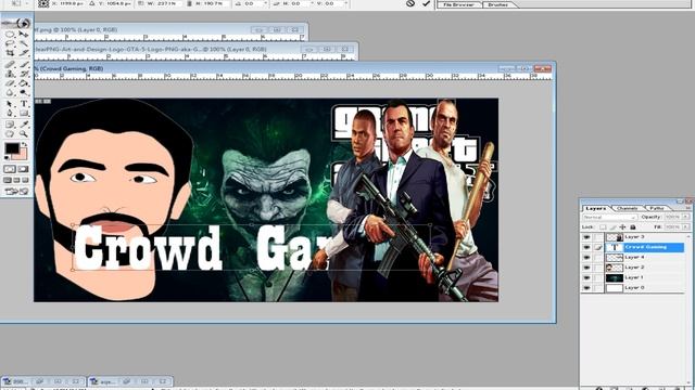 How to Make Facebook Cover Art In Photoshop 7.0 смотреть онлайн