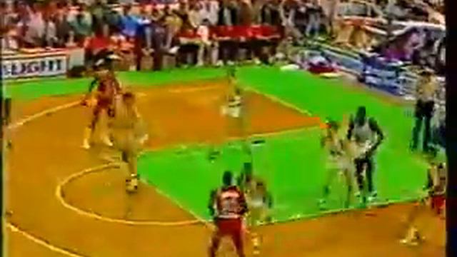 Michael Jordan 1986- 49 Point, 4 Rebounds, 2 Assist, Playoffs- Game 1 Vs. Celtics