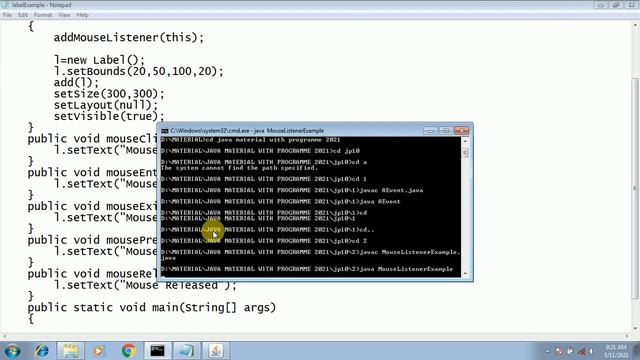 JAVA CH 10 MOUSE LISTENER & MOUSE MOTION LISTENER смотреть онлайн