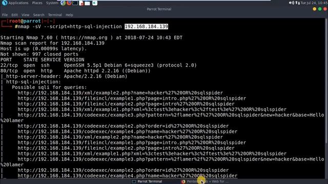 How to scan SQL Injection Vulnerability with Nmap смотреть онлайн