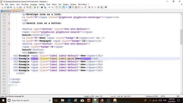 Bootstrap Basic Tutorial (Bangla) Part-6-Glyphicons- Badges and Labels-Progress Bars смотреть онлайн