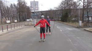 Лыжероллеры. Варианты торможения.