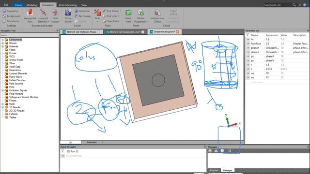 Boundary condition of EBG Unit cell and Drawing dispersion diagram, periodic structure - CST MW stu смотреть онлайн