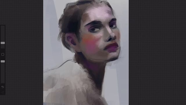Рисую фэшн портрет по фото референсу на iPad Pro в Procreate, процесс рисования смотреть онлайн