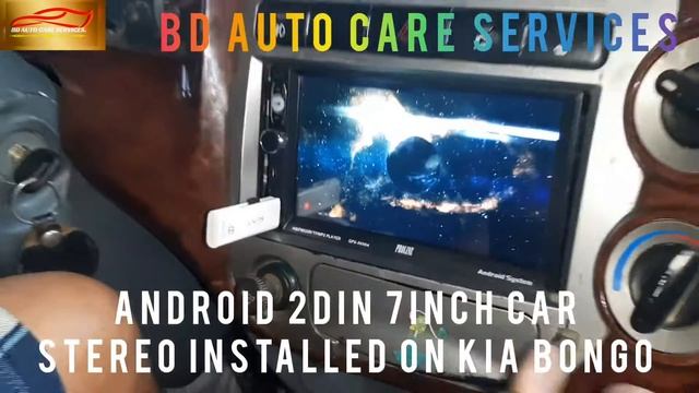 Kia Bongo# Android 2din 7inch Car Stereo Installed