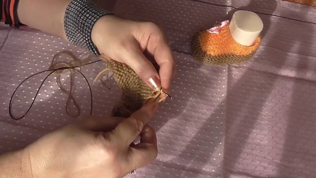 Очень красивые тапочки с бантиком