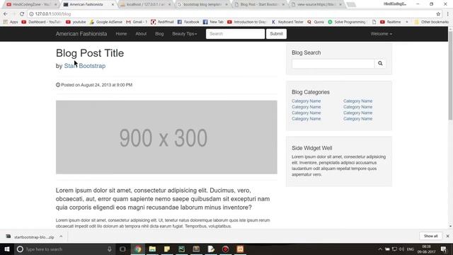11. [Hindi] Web Development using Python Flask Bootstrap #11 Creating a Blog смотреть онлайн