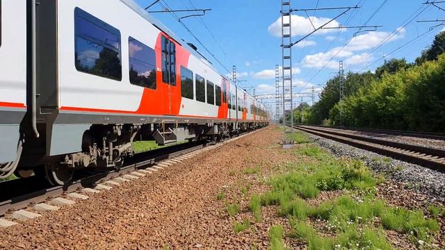 Ласточка ЭС1П-014+012 до Петербурга поезд 726 Москва-Санкт-Петербург смотреть онлайн