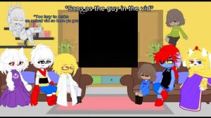 Undertale react to Sans