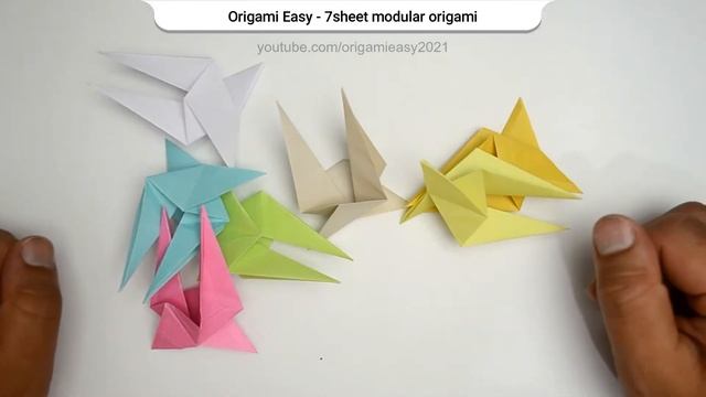 Paper Wheel - 7 Sheet Modular Origami - 7 Sayfalık Modüler Origami - 298th video смотреть онлайн