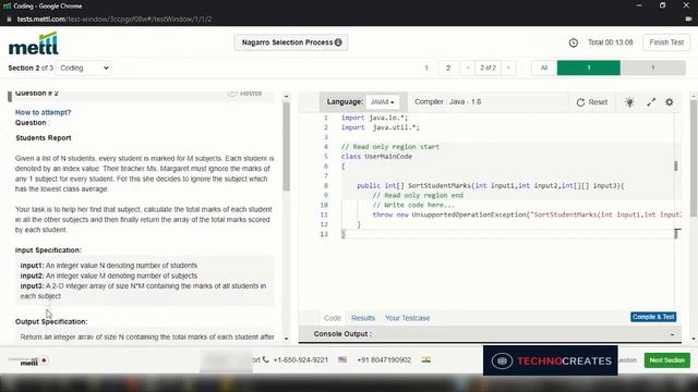 Nagarro Online Test Java Coding Aptitude 04 смотреть онлайн