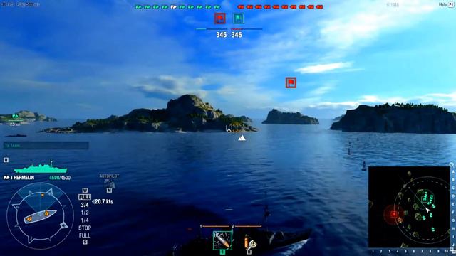 WORLD OF WARSHİPS GAMEPLAY - HERMELIN смотреть онлайн