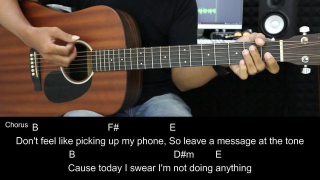 The Lazy Song - Bruno Mars | EASY Guitar Tutorial with Chords / Lyrics смотреть онлайн