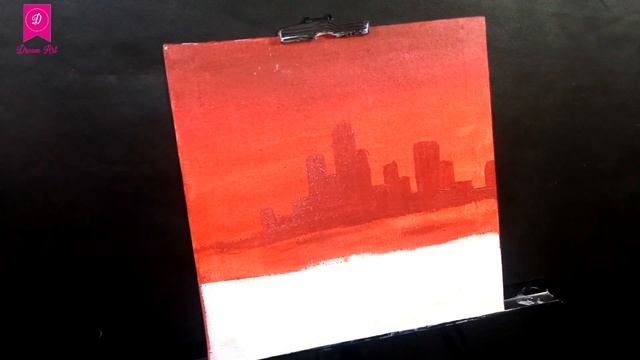 Golden Horizon: Capturing the Cityscape in Acrylics | Dream Art смотреть онлайн