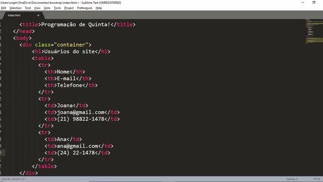 Curso de Bootstrap 4 Site responsivo - Aula 8 de 15 Tabelas Tables смотреть онлайн