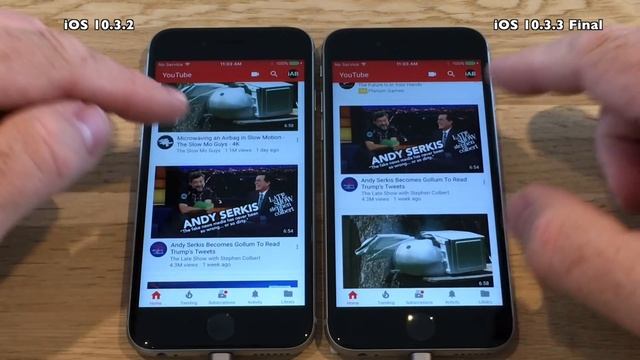 iPhone 6S : Speed Test iOS 10.3.2 vs iOS 10.3.3 Final (Build 14G60) смотреть онлайн