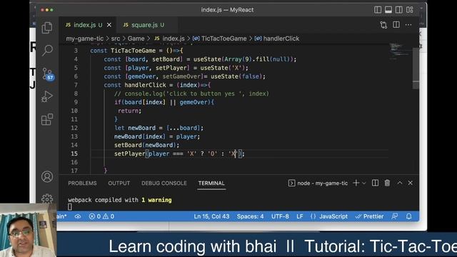 create tic tac toe game react || react js projects for beginners || tic tac toe react js смотреть онлайн