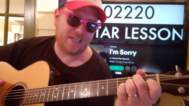 How To Play I'm Sorry Peach Tree Rascals // easy guitar tutorial beginner lesson easy chords смотреть онлайн