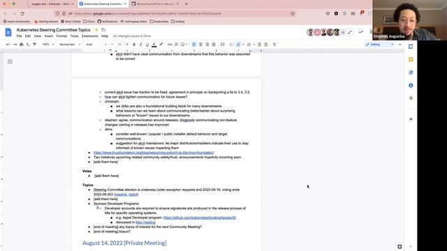 Kubernetes Public Steering Committee Meeting for 20220912 смотреть онлайн