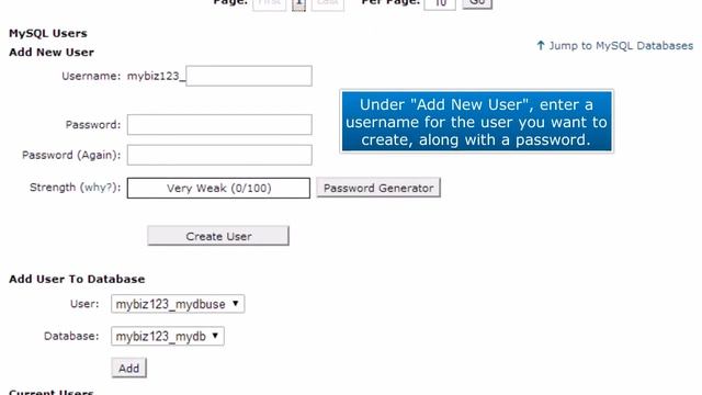 How to Create a MySQL Database User in cPanel смотреть онлайн
