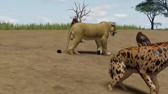 Lioness Trapped BY HYENAS ||Wild Savannah|| LION VS HYENA (Roblox) смотреть онлайн