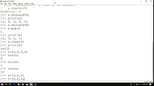 IMPLEMENTATION OF SETS - PYTHON PROGRAMMING смотреть онлайн
