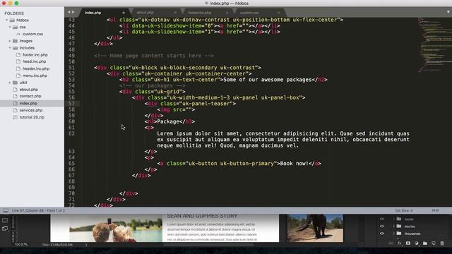 Build a responsive website tutorial 21 - the home page packages смотреть онлайн