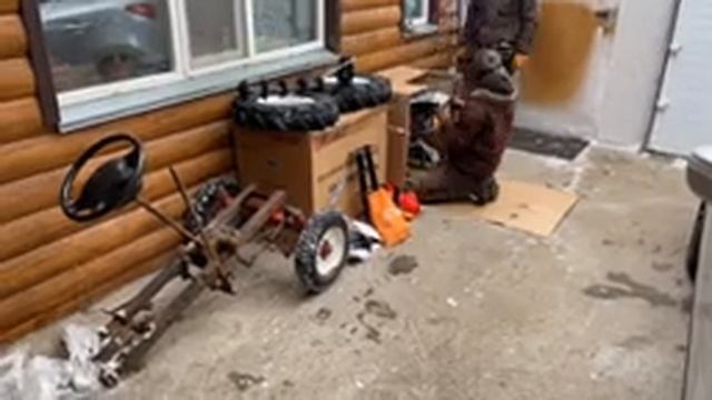 Минитрактор из мотоблока «BRAIT-135GEPRO» Самодельный адаптер. Небольшой обзор + сборка. смотреть онлайн