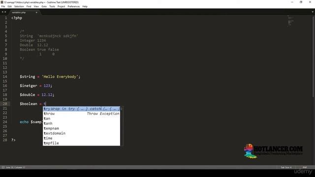 PHP mysqli tutorials 02 Variables Constants and Data Types – HOTLancer смотреть онлайн